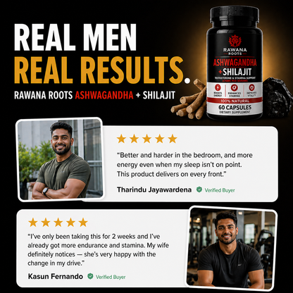 Rawana Roots™ Ashwagandha + Shilajit Capsules