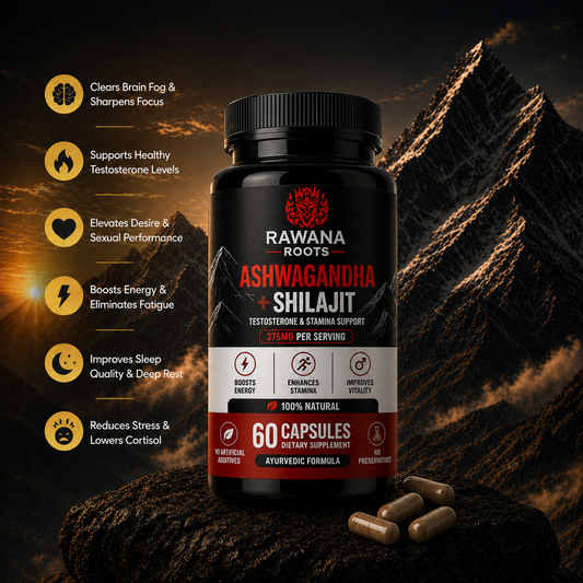 Rawana Roots™ Ashwagandha + Shilajit Capsules