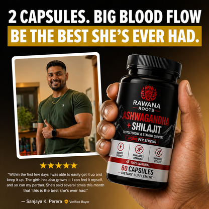 Rawana Roots™ Ashwagandha + Shilajit Capsules
